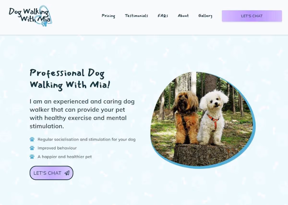 Mia - Professional Dog Walker